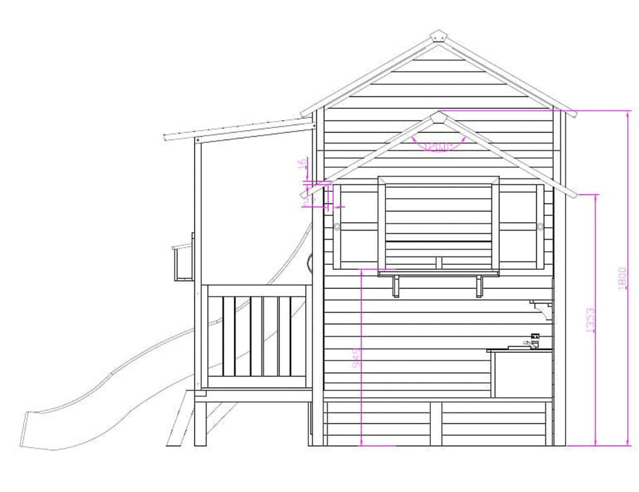 Kidzshack Delightful Shack Cubby House