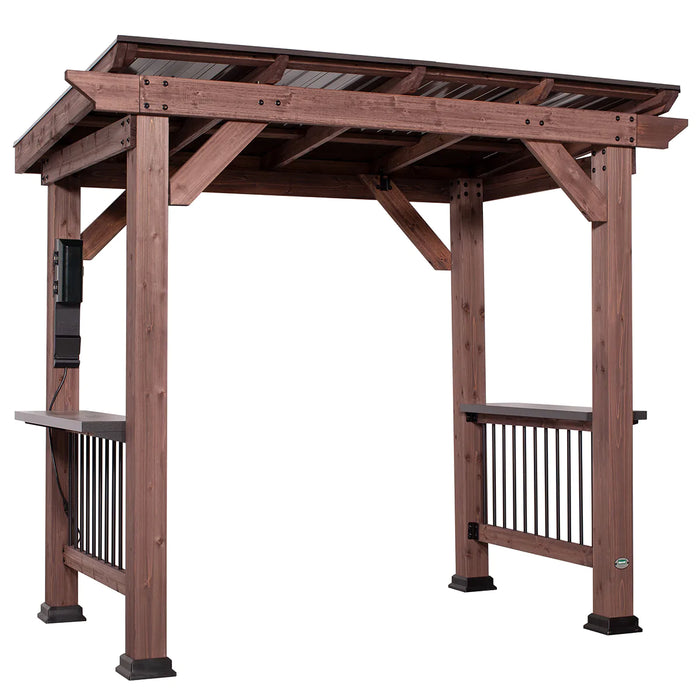 Backyard Discovery Saxony Grill/BBQ Gazebo with Power Points and USB Ports