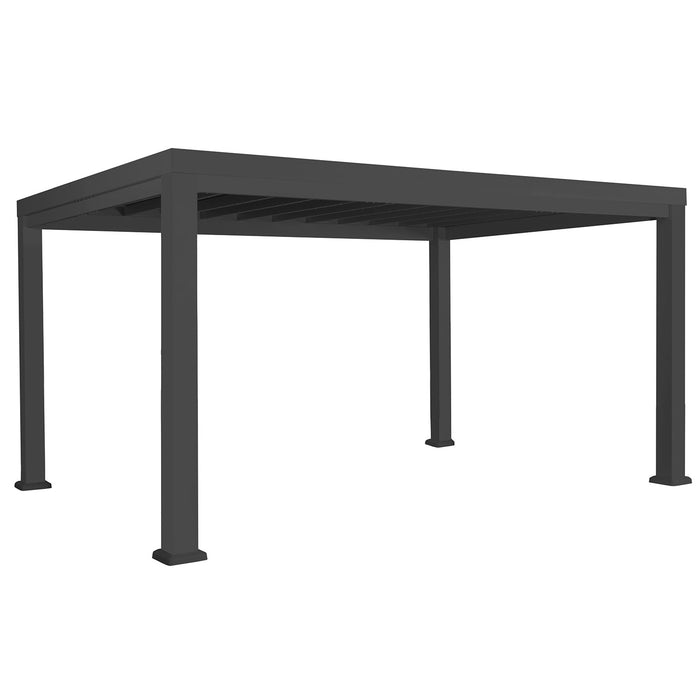 Backyard Discovery 14ft x 10ft Trenton Steel Pergola with Light Filtering Shade Canopy