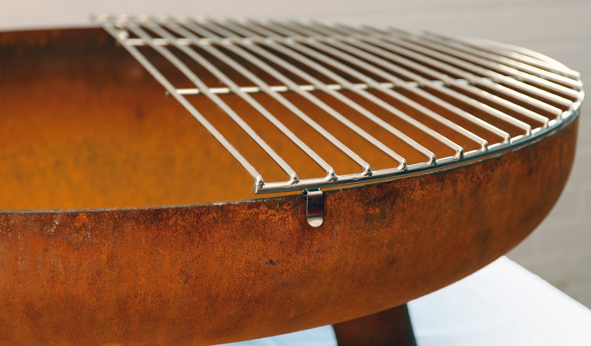 The Roma Fire Pit, Half-Grill and Lid Bundle