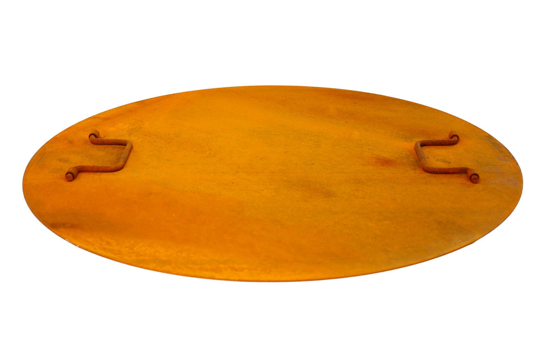 Carbon Steel Fire Pit Lid with Flexible Handles