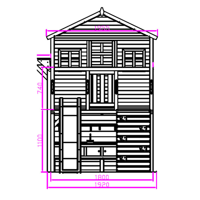 Kidzshack Caboodle Shack Cubby House