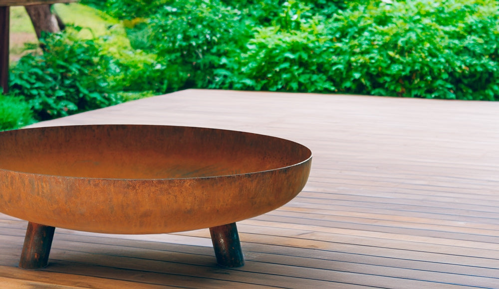 The Roma Fire Pit, Half-Grill and Lid Bundle