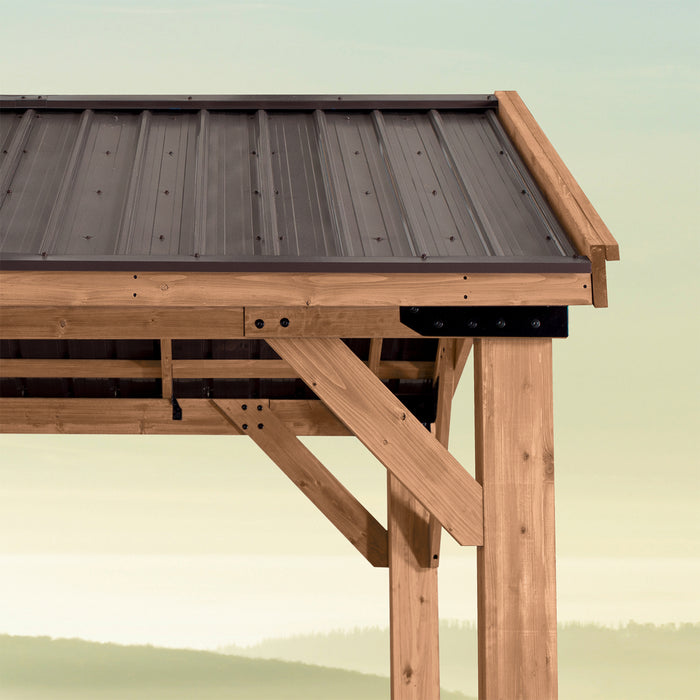 Backyard Discovery 12ft x 10ft Brindlewood Wooden Gable Roof Gazebo