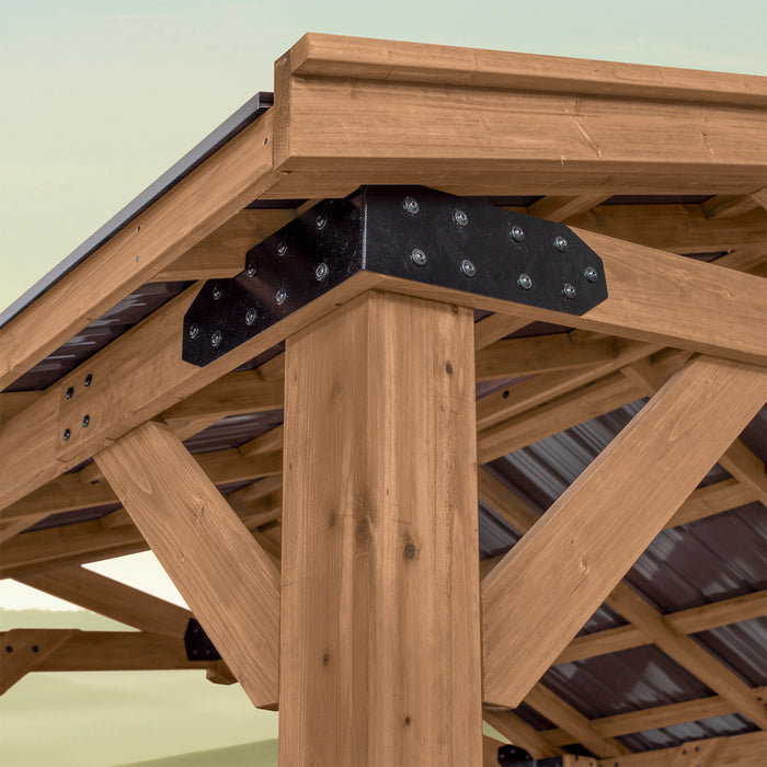Backyard Discovery 12ft x 10ft Brindlewood Wooden Gable Roof Gazebo