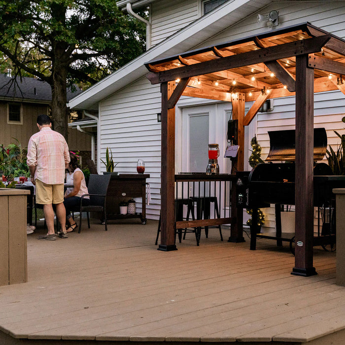 Backyard Discovery Saxony Grill/BBQ Gazebo with Power Points and USB Ports