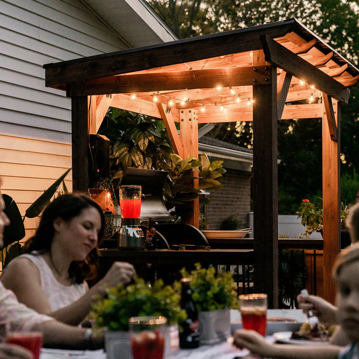 Backyard Discovery Saxony Grill/BBQ Gazebo with Power Points and USB Ports