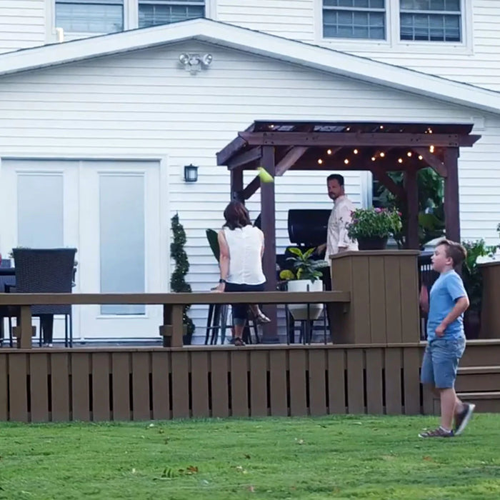 Backyard Discovery Saxony Grill/BBQ Gazebo with Power Points and USB Ports