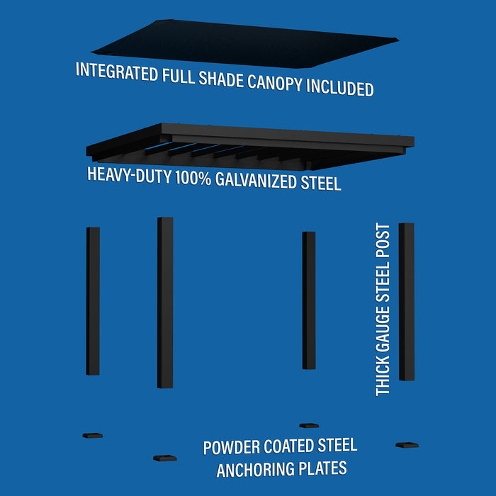 Backyard Discovery 12ft x 10ft Trenton Steel Shaded Pergola