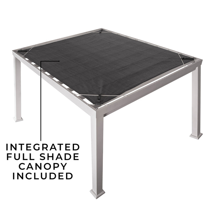 Backyard Discovery 14ft x 10ft Windham Powder-Coated Steel Pergola with UV-protected Shade Canopy