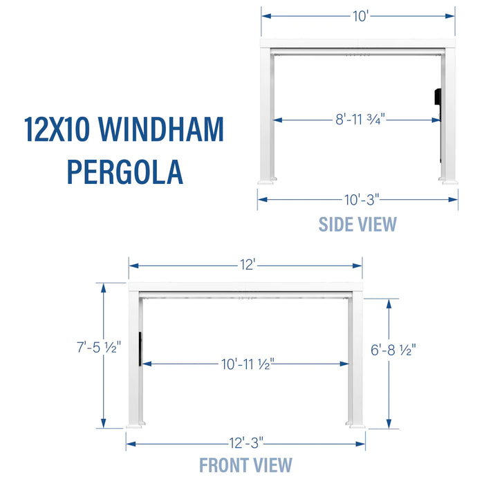 Backyard Discovery 12ft x 10ft Windham Steel Pergola with Shade Canopy